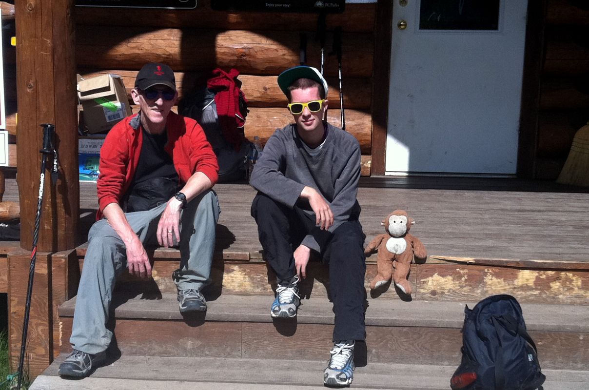 12 Jerome Ryan, Peter Ryan, Dangles Outside Our Naiset Cabin Near Lake Magog At Mount Assiniboine